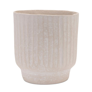 Recycled paper chalk vase 7.5"h