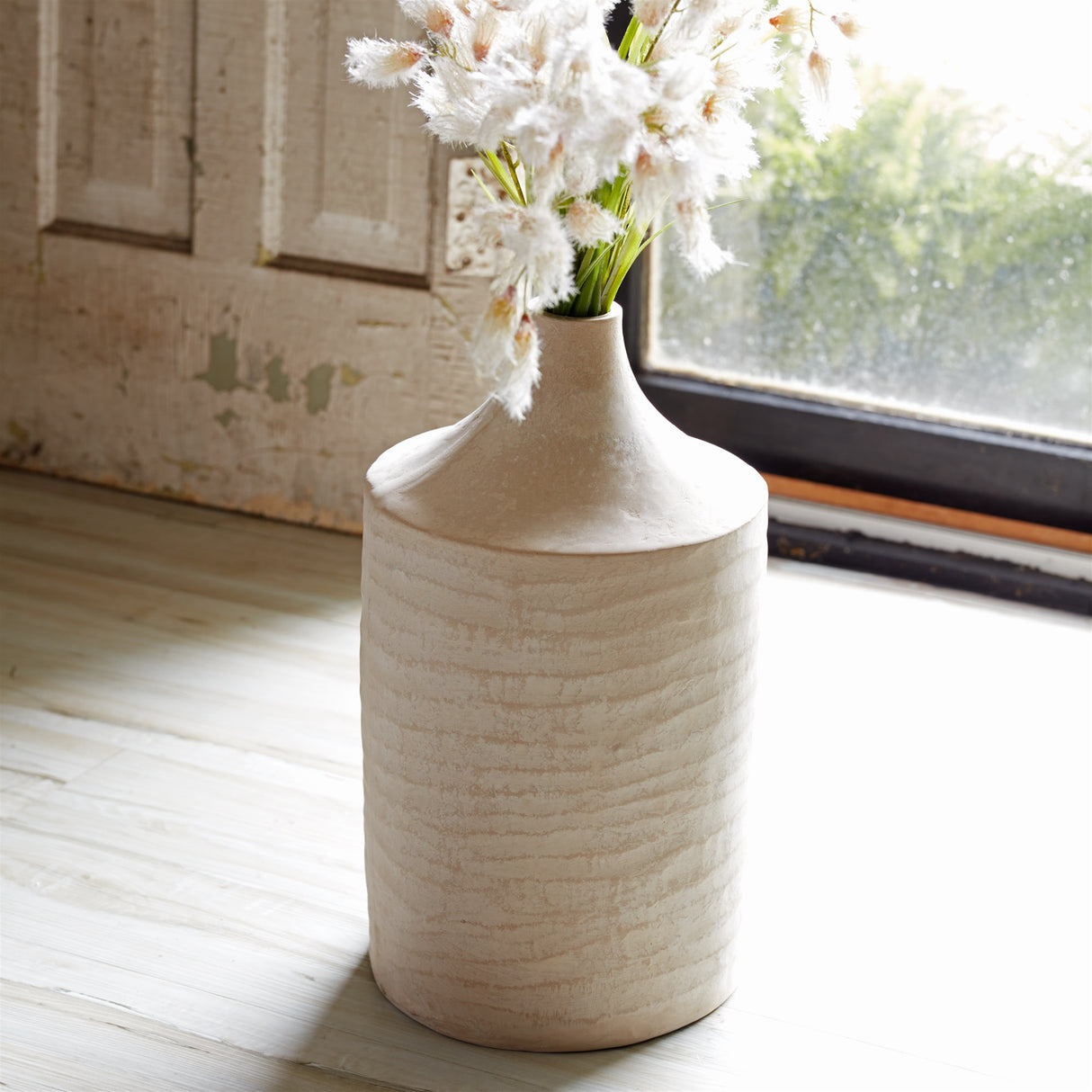 Recycled paper chalk vase 18"h