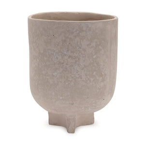 Recycled paper chalk vase 7"h