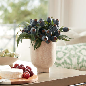 Recycled paper chalk vase 7"h