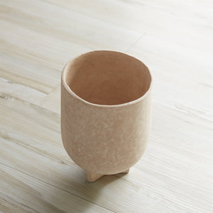 Recycled paper chalk vase 7"h