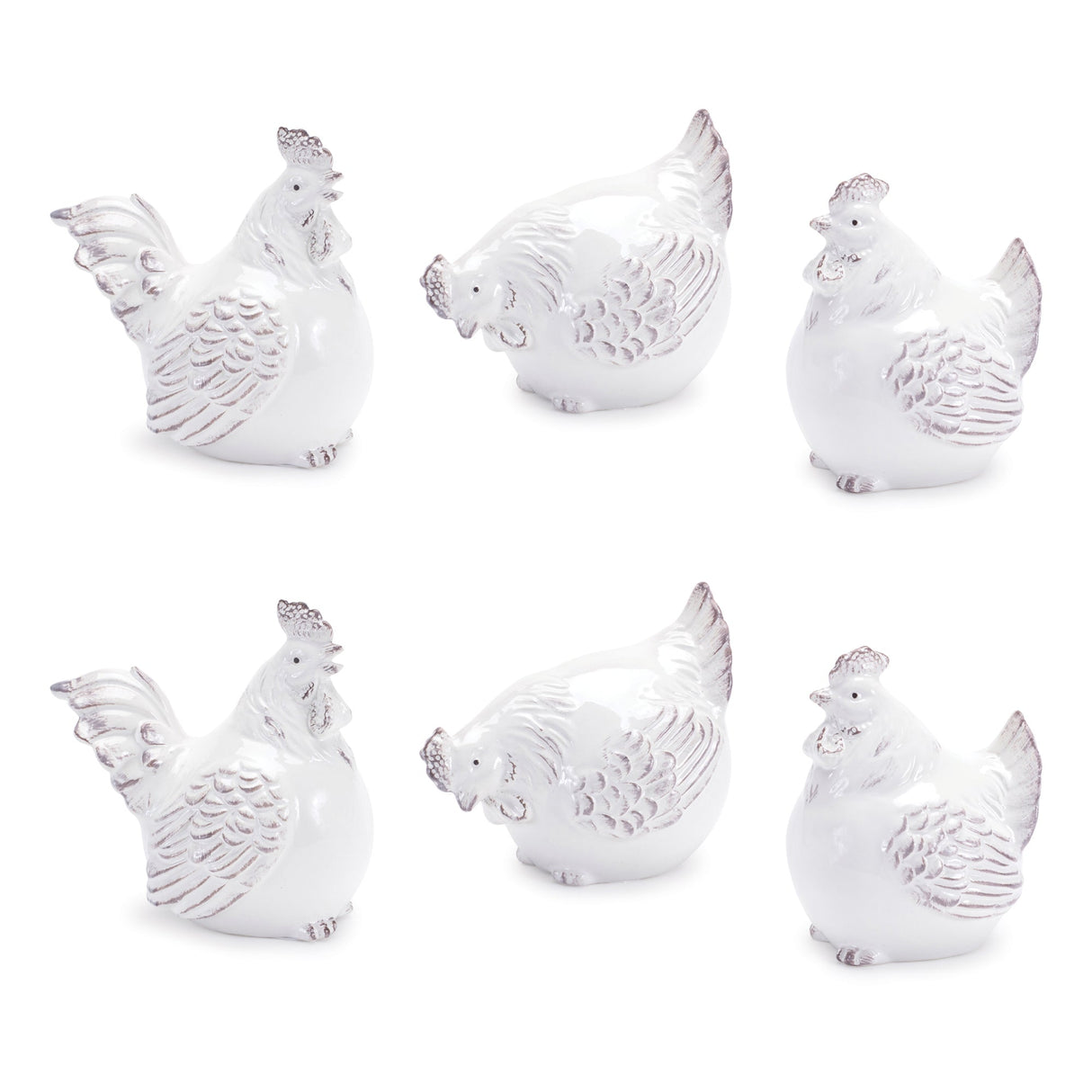 Ceramic Chicken Decor (Set of 6)