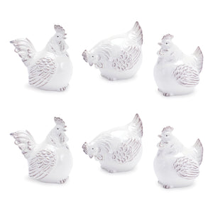 Ceramic Chicken Decor (Set of 6)