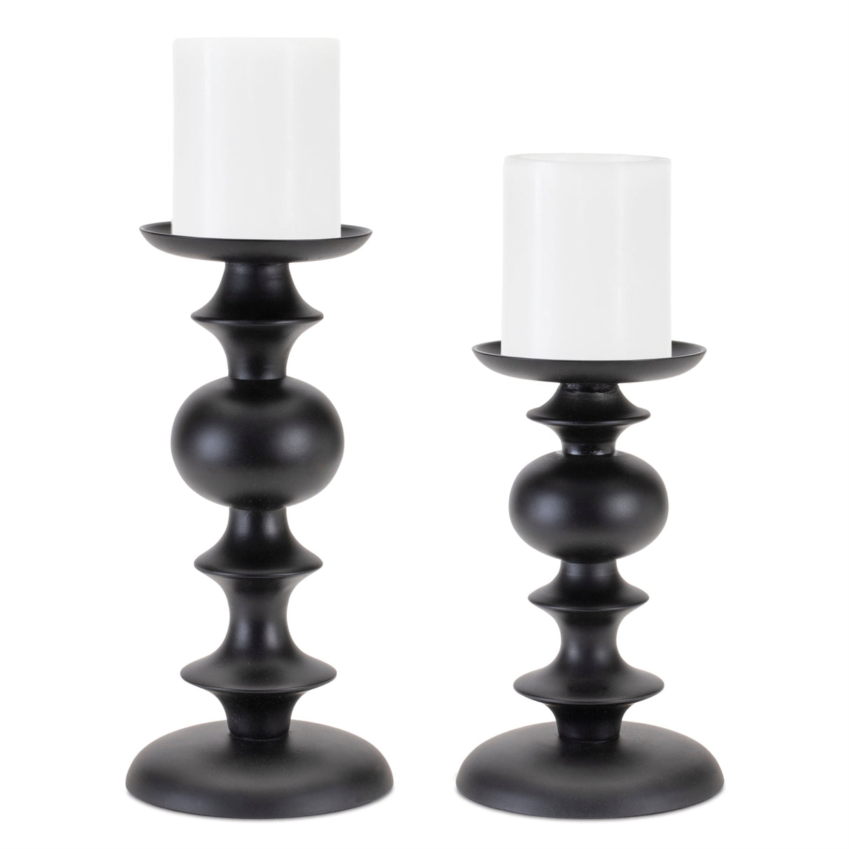 Modern metal candle holder (set of 2)
