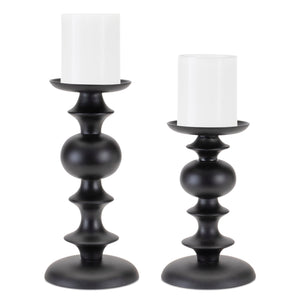 Modern metal candle holder (set of 2)