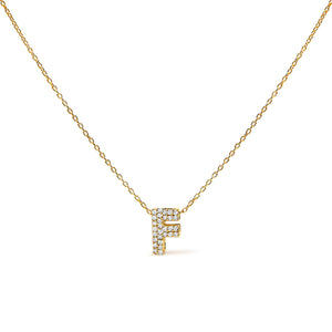 10K White Gold Diamond Accent "A" Initial Bubble Pendant Necklace