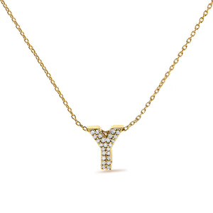 10K White Gold Diamond Accent "A" Initial Bubble Pendant Necklace