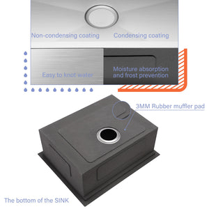 Single Bowl, Undermount Workstation, Kitchen Sink With Accessories