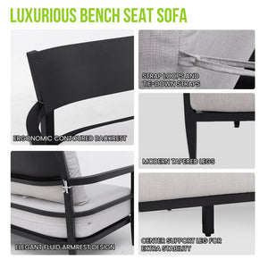 6PC Outdoor Conversation Set with Swivel Club Chairs
