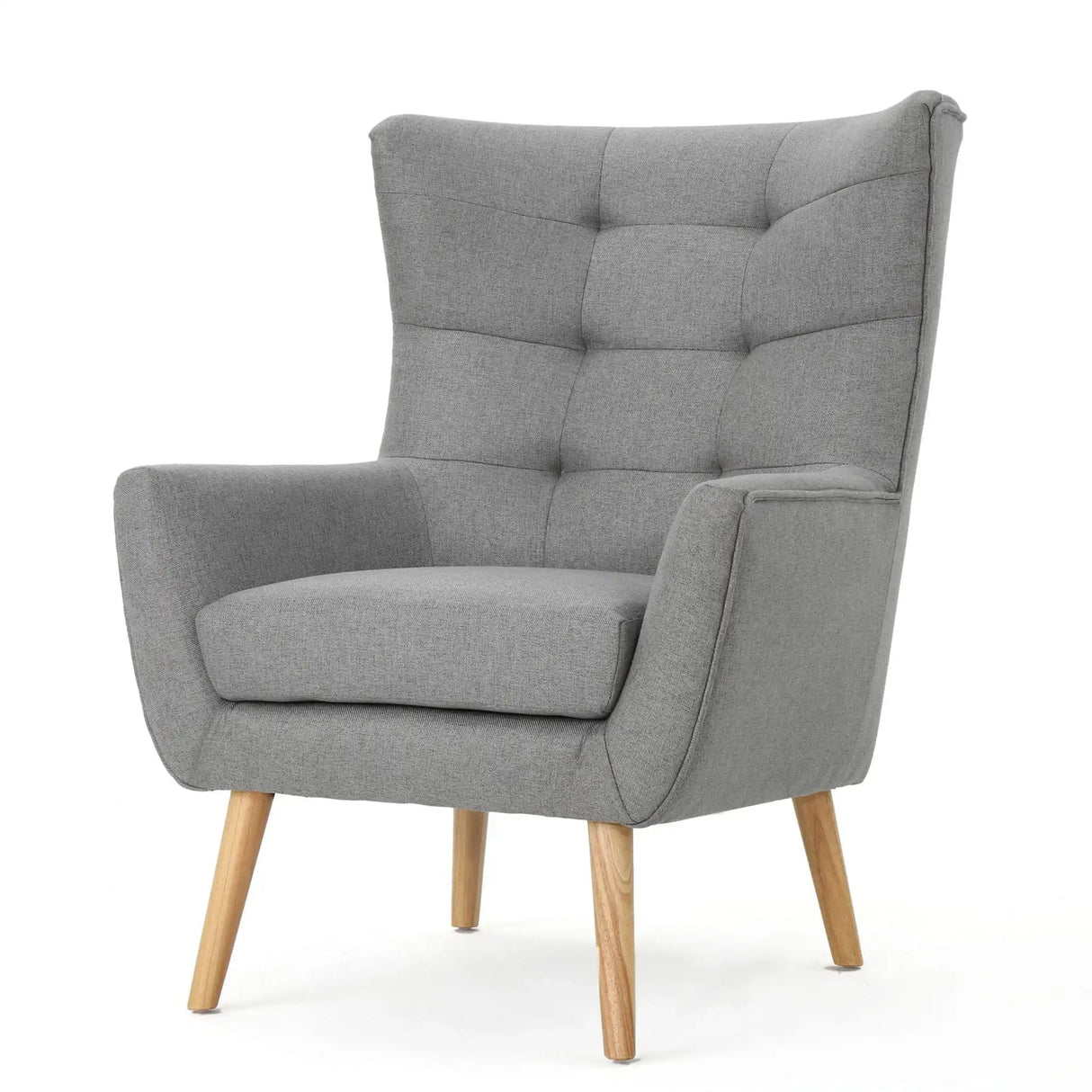 Club Chair With Rubberwood Legs