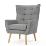 Club Chair With Rubberwood Legs