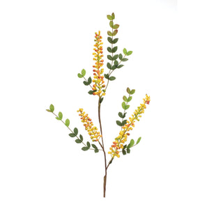 Yellow-berry-foliage-spray-(set-of-6)-Artificial-Flowering-Plants