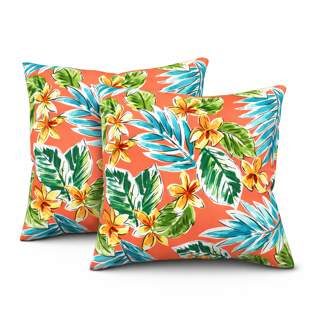 2 Pack Outdoor Pillow Covers - 18x18 Inch