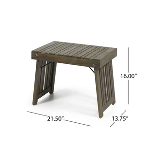 Temptation Outdoor Foldable Side Table With Slat Design