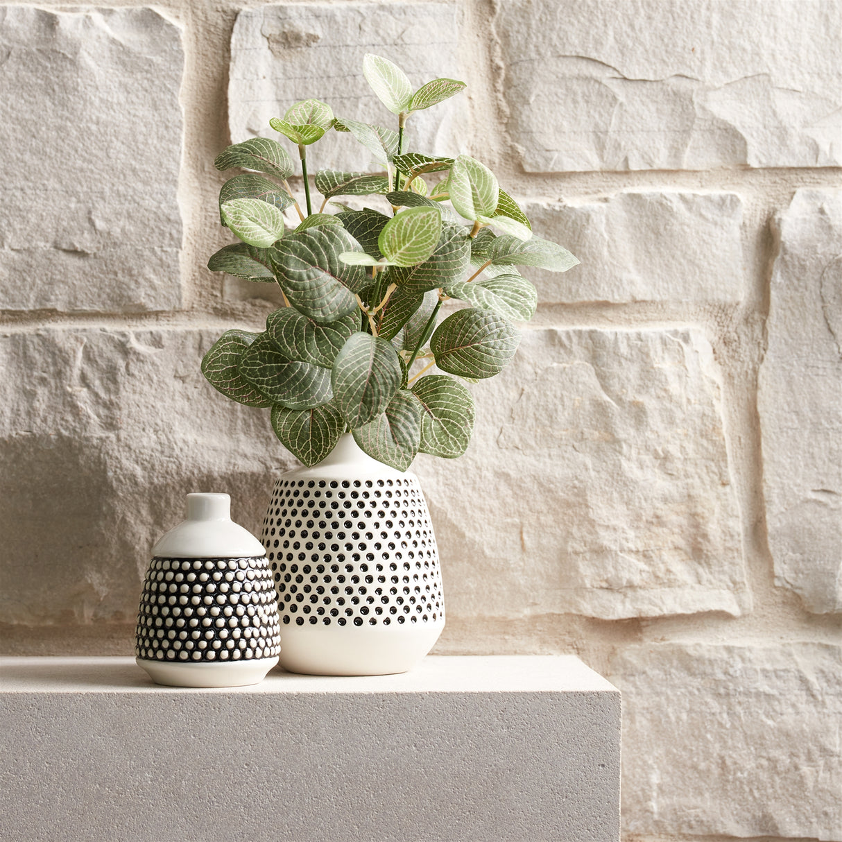 Bubbled Ceramic Bud Vase (Set of 2)