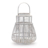 Woven rattan lantern 14.5"h