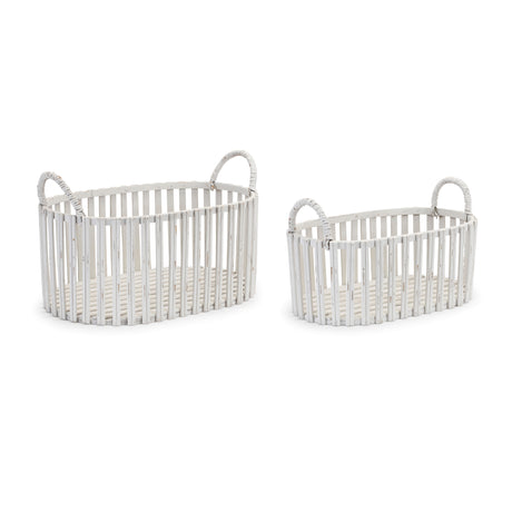 Oval-woven-rattan-tabletop-basket-(set-of-2)-Decorative-Baskets-&-Storage