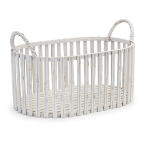 Oval Woven Rattan Tabletop Basket (Set of 2)