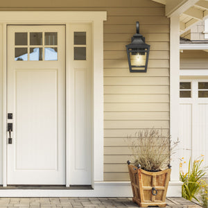 Large Outdoor Wall Lights for House - 16.5 Inch Black Aluminum