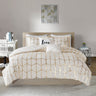 5-Piece King/Cal King 100% Polyester Brushed Printed Comforter Set