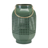 Hexagon metal lantern with gold accent (set of 2)