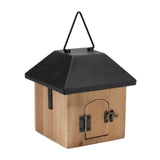 Wooden Birdhouse with Metal Roof 7.7"H