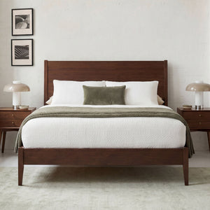 Modern Sled Platform Bed Frame With Slats