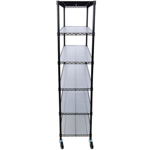6 Tier 6000Lbs Capacity Nsf Metal Shelf Wire Shelving Unit, Heavy Duty Adjustable Storage Rack With Wheels & Shelf Liners For Commercial Grade Utility Steel Storage Rack