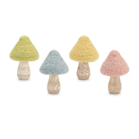 Felt-Wood-Mushroom-Decor-(Set-of-24)-Easter-Decor