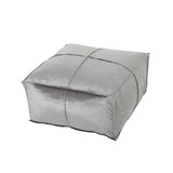 Nati Square Pouf Ottoman and Floor Cushion - Smoke