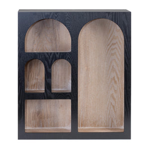 Arched Wood Wall Shelf 22"H
