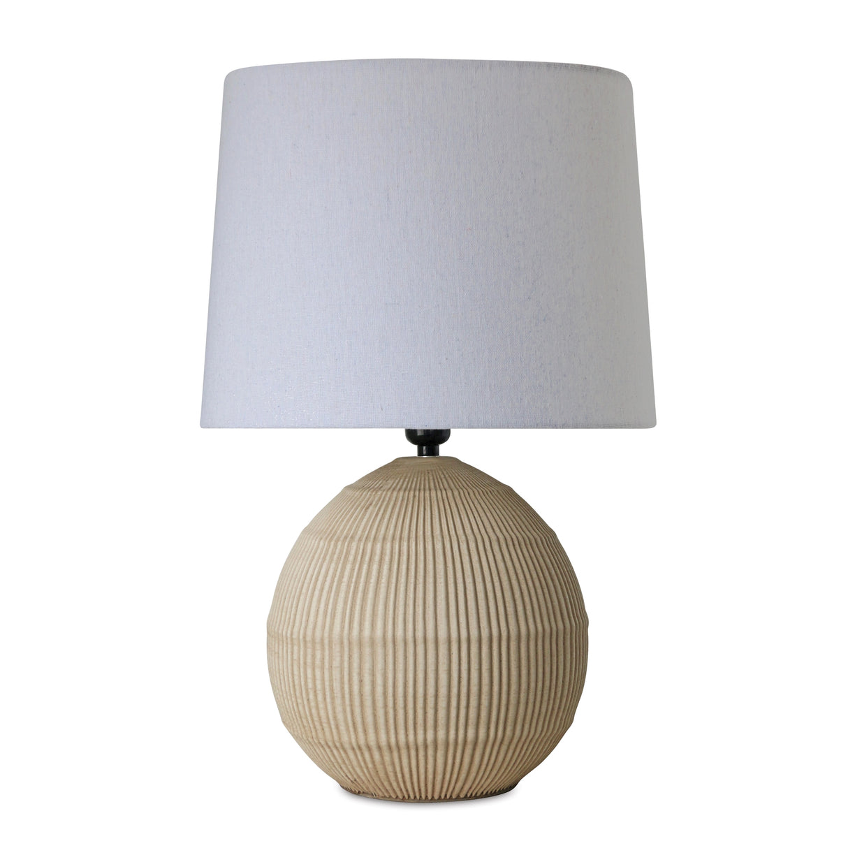 Ribbed ceramic table lamp 20.5"h