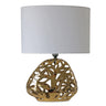 Abstract Cut Metal Table Lamp 20.5"H