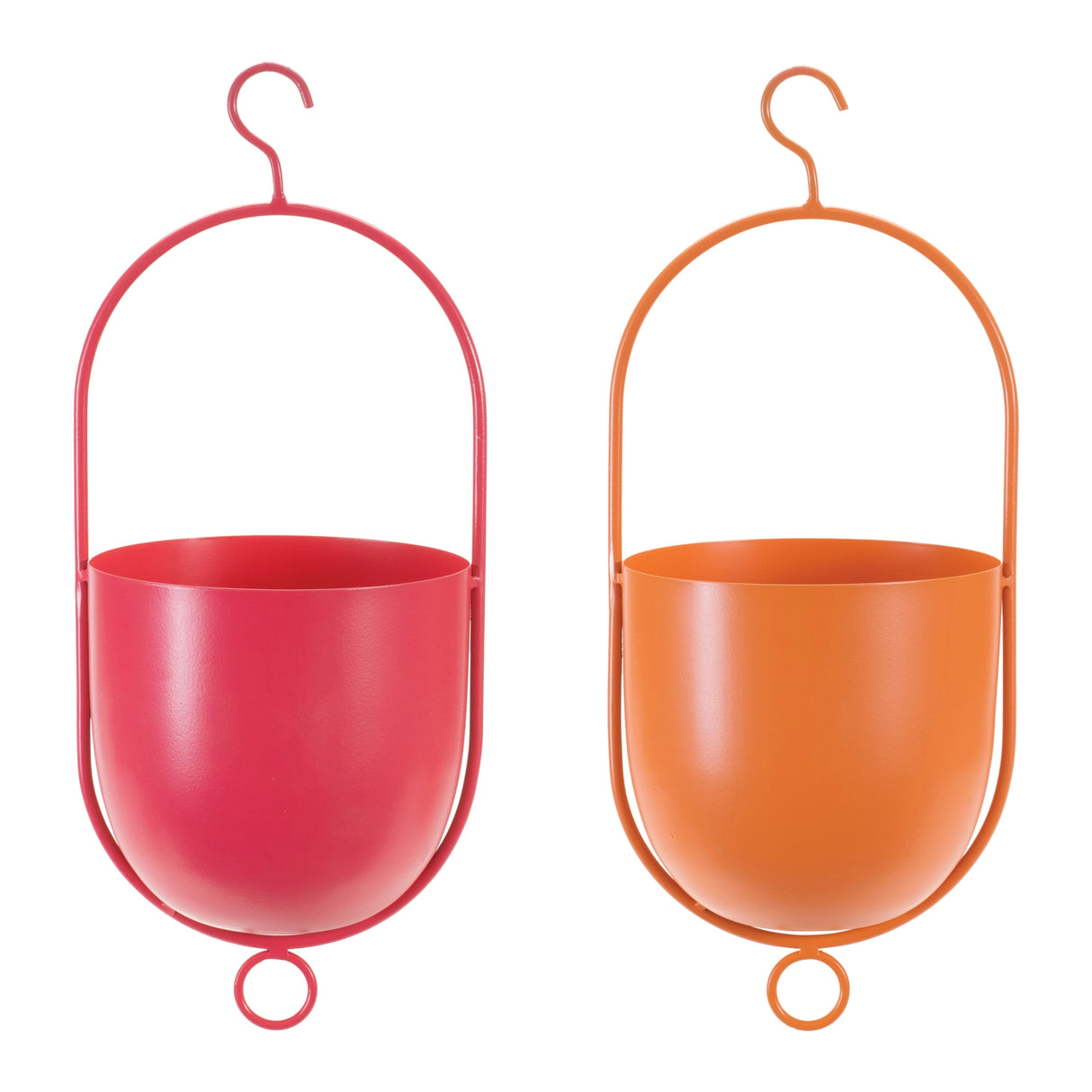 Iron metal hanging garden planter (set of 2)