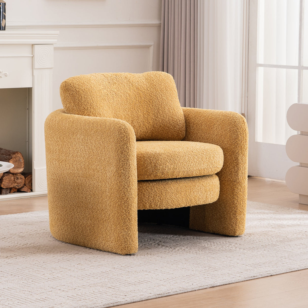 Rosewick Rounded Corner Cozy Modern Accent Chair