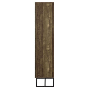 Gunderson - 8 Shelf Accent Cabinet - Oak