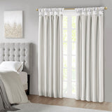Twist Tab Total Blackout Window Curtain Panel White 50x84" Blackout