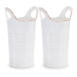 Ceramic Bucket Vase (Set of 2)