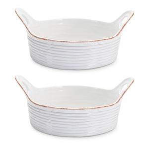 Ceramic Bowl with Handles (Set of 2)