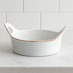 Ceramic Bowl with Handles (Set of 2)