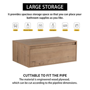 Modern Minimalist Bathroom Cabinet With Soft Close Drawers And Floating Mounting Design