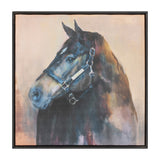 Framed horse canvas art 24"sq