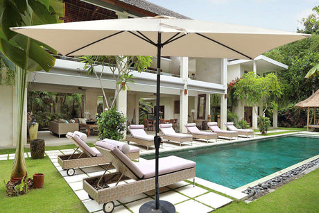 6x9 ft waterproof patio umbrella with crank & tilt