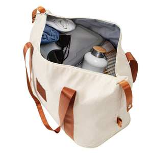 Brown & White 6-Piece Expandable Hardshell Luggage Set