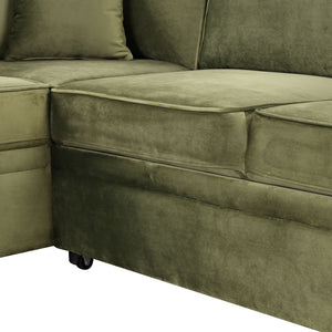 Sleeper Sofa Bed, 2 In 1 Pull Out Sofa Bed L Shape Couch With Storage Ottoman For Living Room, Bedroom Couch And Small Apartment
