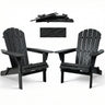 Folding Adirondack Lounge Chair With Embossed Grain Texture