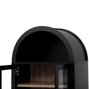 K&K 71" Tall Arched Kitchen Pantry Cabinet