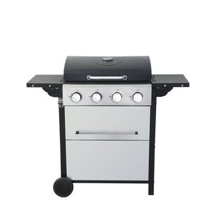 4-Burner Propane Gas BBQ Grill with Stainless Steel and Enamel Grids