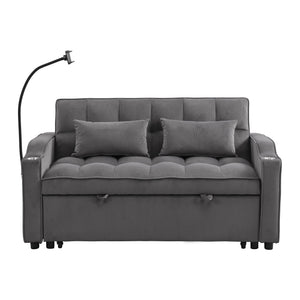 Sofa Bed With Trundle For Small Rooms - Dark Gray