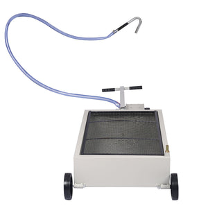 High Impact Polypropylene 20 Gallon Low Profile Oil Drain With Pump Steel - Gray